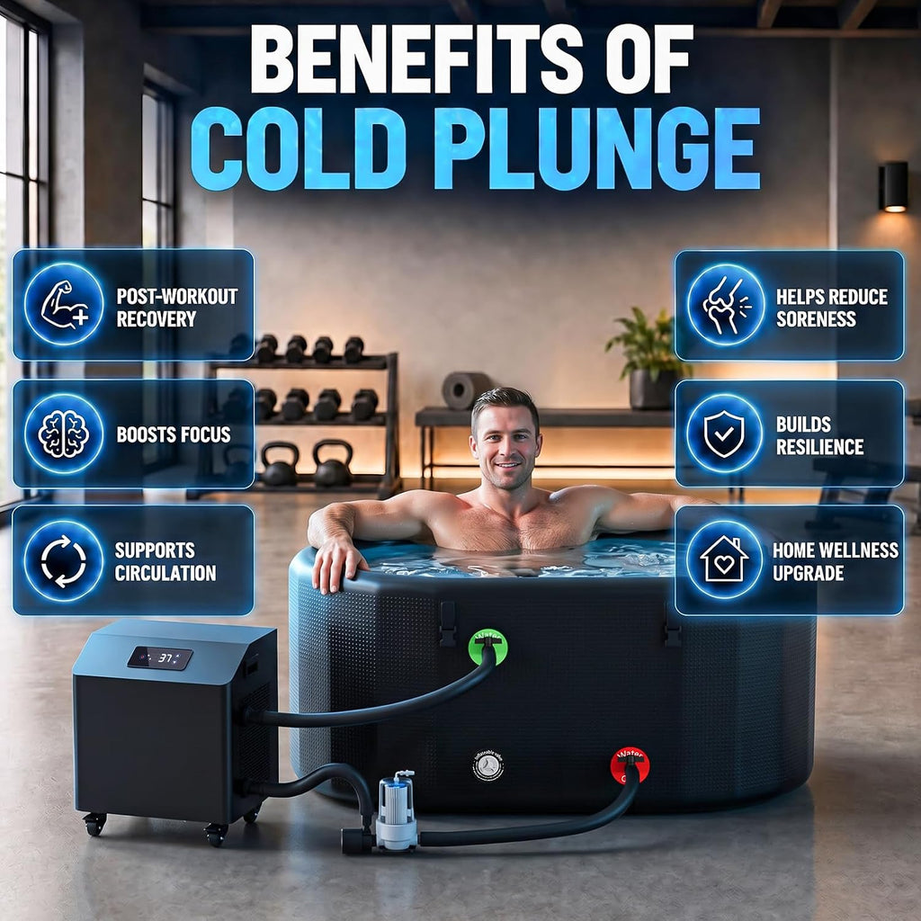 Cold Plunge Chiller, 1 HP Ice Bath Water Chiller for Cold Therapy Recovery
