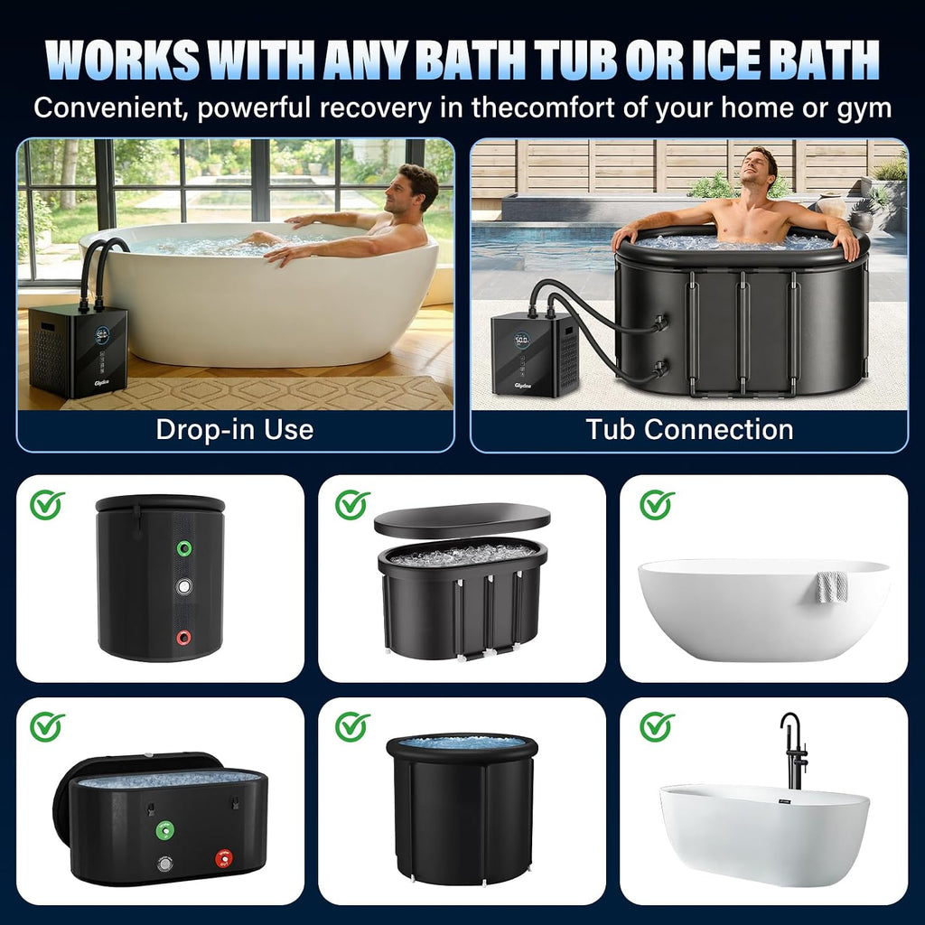 Ice Bath Chiller, 1/3 HP 330W Cold Plunge Chiller for Cold Therapy