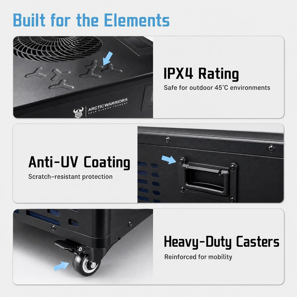 1.5HP Cold Plunge Chiller, WiFi Ice Bath, 12000 BTU/h, Heat & Cool