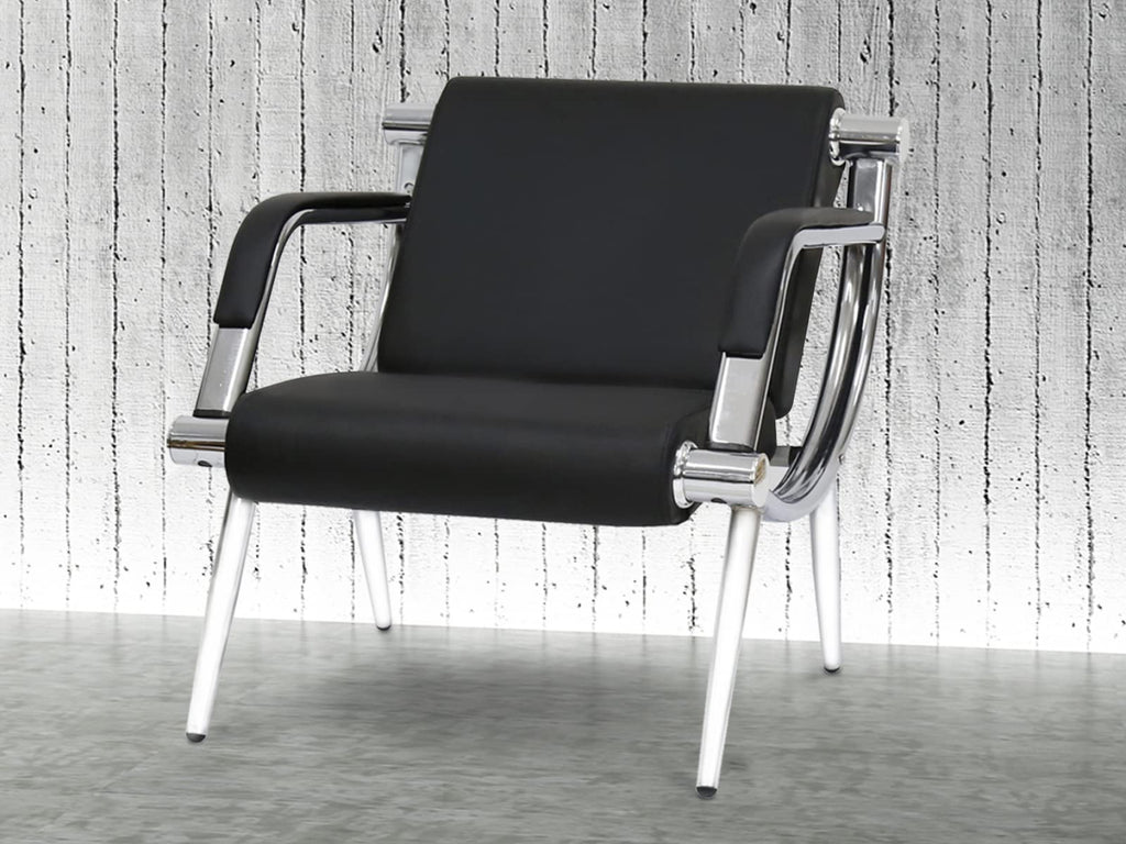 Kinfant Waiting Room Chair- Office Reception Furniture with Armrest and PU Leather Cushion, Office Guest Chair for Waiting Room Airport Hospital Bank Lobby, Black (1 Seat*2+2 Seat)