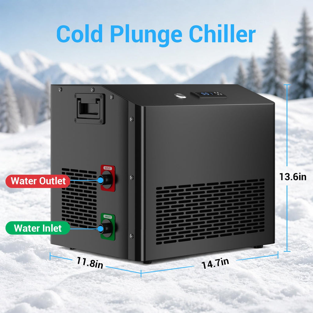 1HP Cold Plunge Chiller for Ice Bath Tub, Pool & Aquarium Heater, 10000 BTU