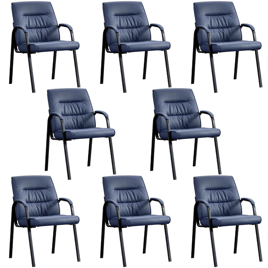Office Guest Reception Chair Set of 2, Conference Room Chairs Waiting Room Chairs 2 Pack, Modern Leather Office Desk Chair No Wheels.