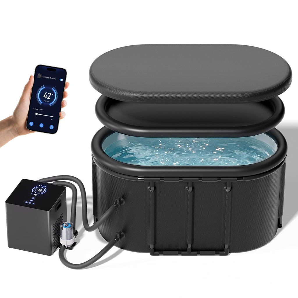 Ice Bath Chiller & 148Gal Cold Plunge Tub Kit for Cold Recovery Therapy