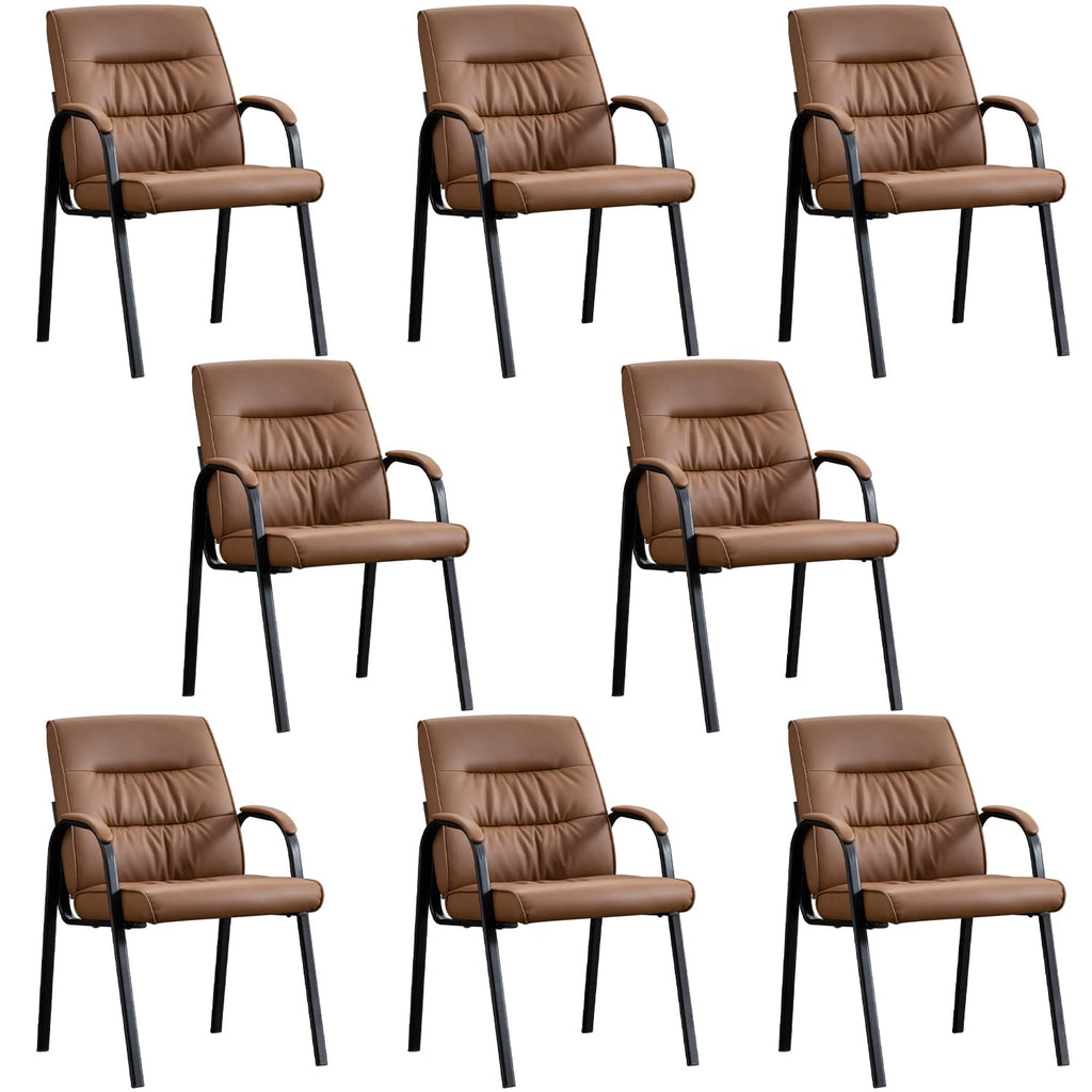 Office Guest Reception Chair Set of 2, Conference Room Chairs Waiting Room Chairs 2 Pack, Modern Leather Office Desk Chair No Wheels.