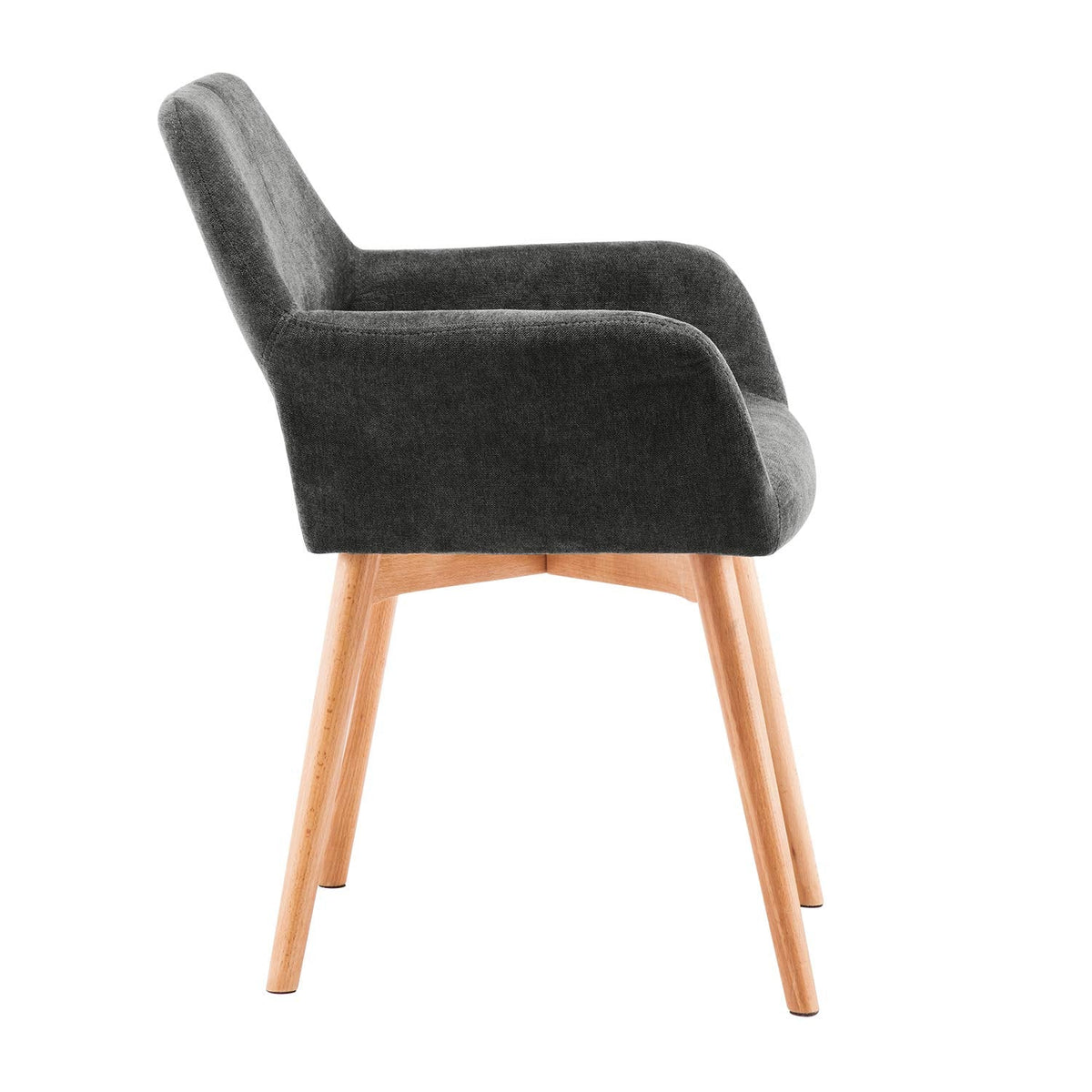 Mid Century Modern Dining Chairs Set of 2 & 4 & 6 Comfy Accent Chair Upholstered Kitchen Dining Living Room Chairs for Bedrooms Waiting Room Home Arm Desk Chair No Wheels (Beige, 2)