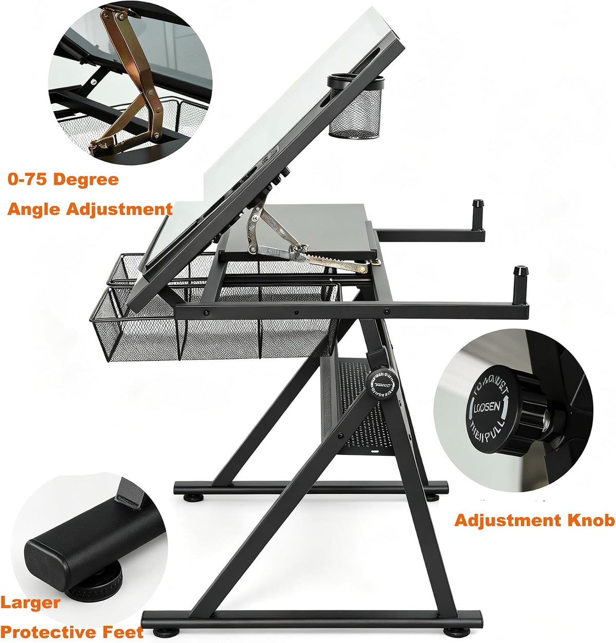 Garvee Drafting Table w/Stool, Height Adjustable Drawing Table