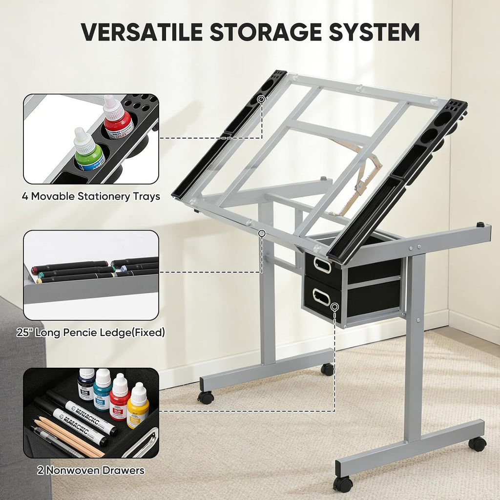 Magshion Drafting Table Adjustable Drawing Table