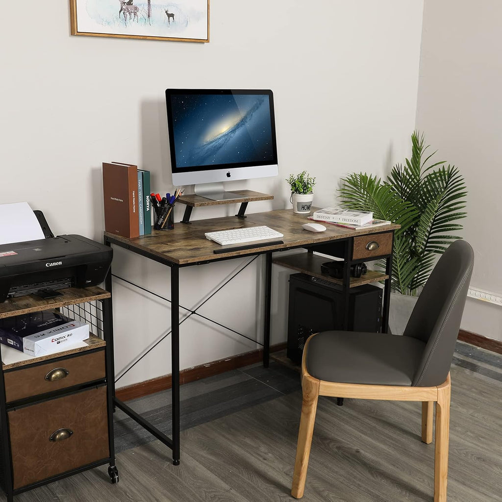 X-cosrack Adjustable Drafting Table with Storage Drawer & Monitor Stand