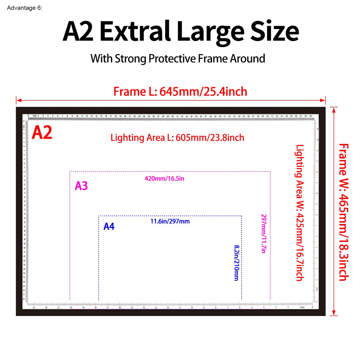 WELZK A1 Light Pad for Diamond Painting, 7000 Lux Light Board for Tracing