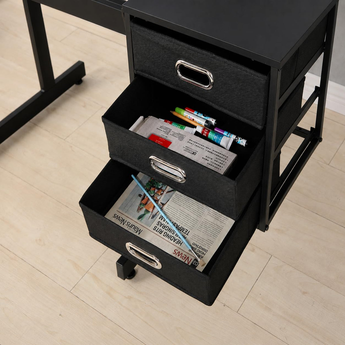 Adjustable Drawing Table with 3 Drawers & Stool, for Art & Work