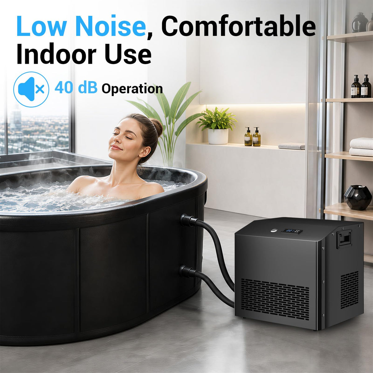 1HP Cold Plunge Chiller for Ice Bath Tub, Pool & Aquarium Heater, 10000 BTU