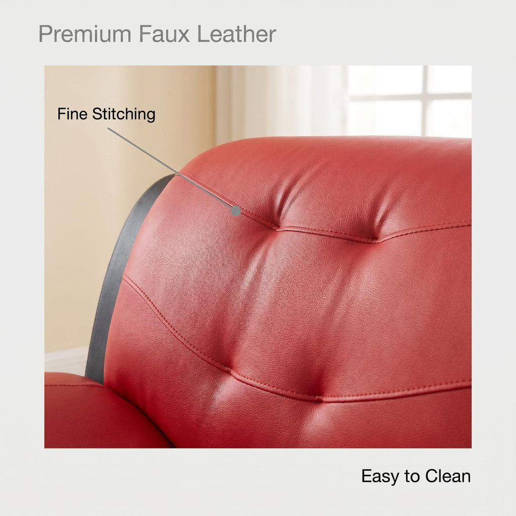 Modern Faux Leather Sofa Set â 3-Piece Living Room Couch with Chrome Legs & Padded Armrests â Includes 1-Seater, 2-Seater & 3-Seater â Contemporary Lounge Furniture for Home & Office (Brown)