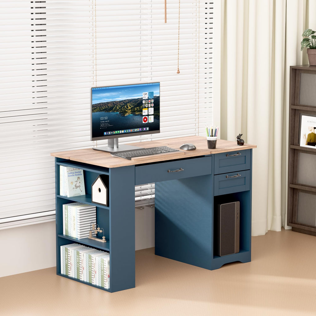 Drafting Table with Storage Cabinet & Drawers, Adjustable Drawing Table with Open Shelves, Craft Art Desk for Artists, Painters, Drawing, Crafting, Reading, Writing, Working