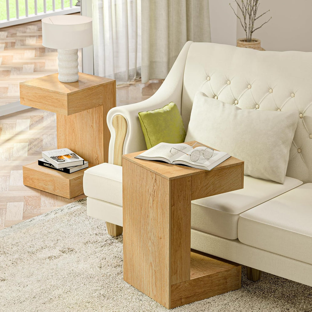 3 Piece Living Room Coffee Table Set, 41.3" Coffee Table and 2 End Tables