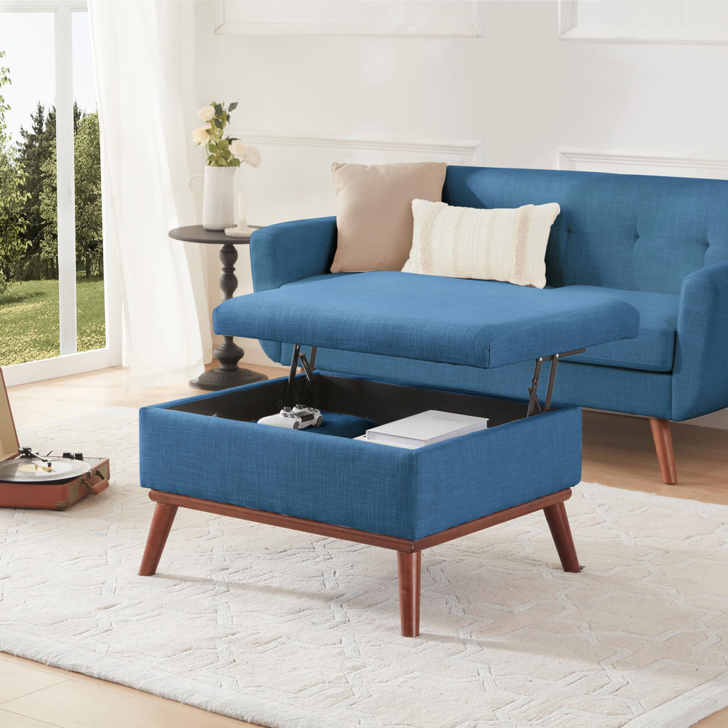 Kingfun 2 Piece Loveseat and Sofa Sets, Mid Century Modern Love Seat Couches for Living Room, Button Tufted Upholstered Furniture, Small Couch for Bedroom, Office, Beige