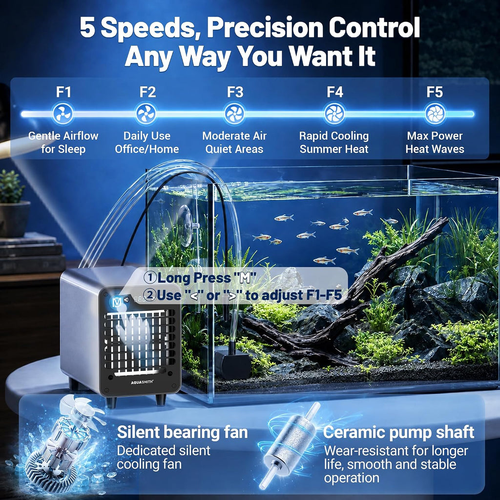 AQUASMITH Mini Aquarium Chiller Semiconductor Cooler & Heater