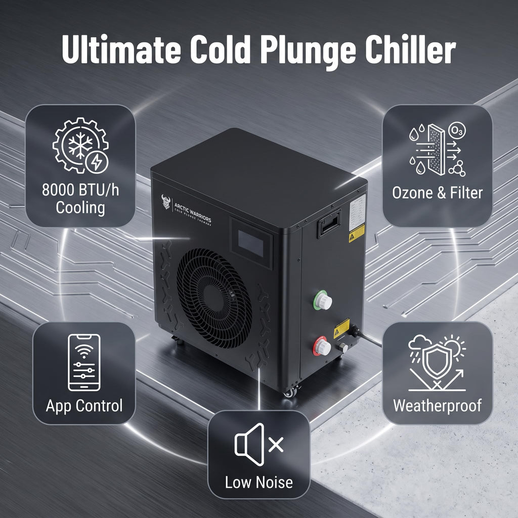 1.5HP Cold Plunge Chiller, WiFi Ice Bath, 12000 BTU/h, Heat & Cool