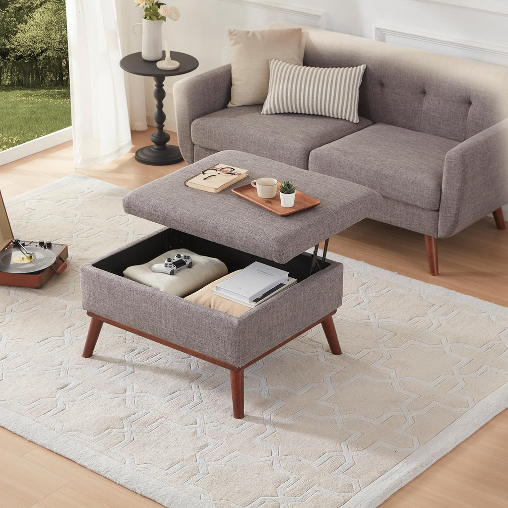 Kingfun 2 Piece Loveseat and Sofa Sets, Mid Century Modern Love Seat Couches for Living Room, Button Tufted Upholstered Furniture, Small Couch for Bedroom, Office, Beige