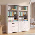 Gizoon 70'' Tall Bookcase Set of 2 with 3 Drawersï¼White