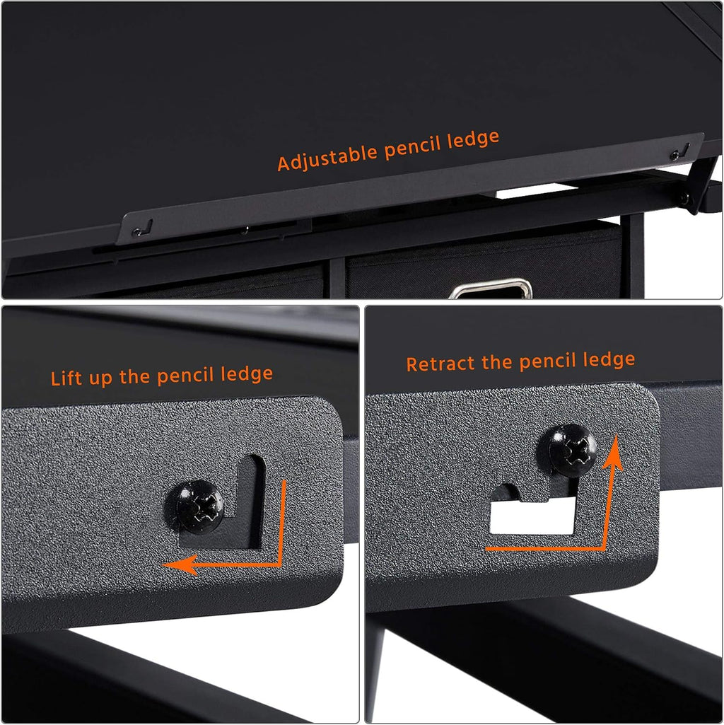 Yaheetech Art Craft Table Drawing Table Height Adjustable Drafting Desk