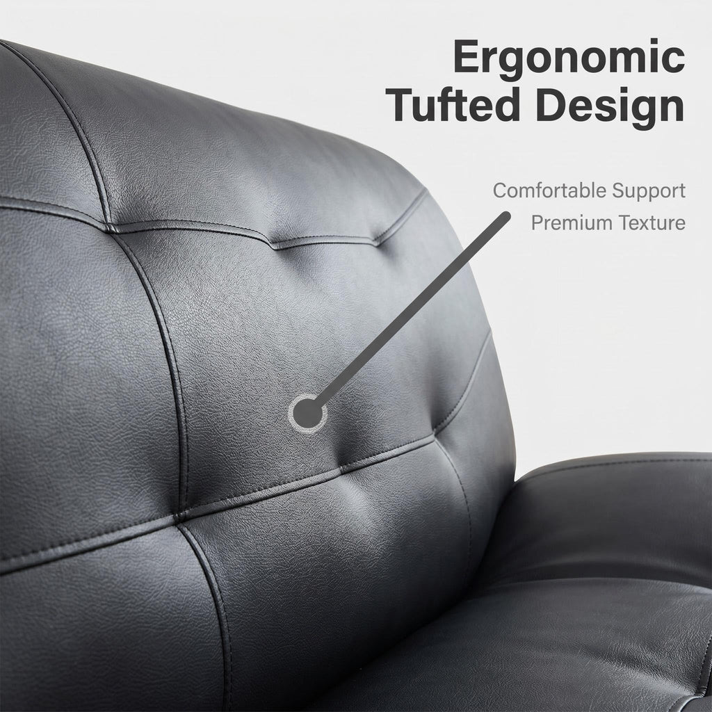 Modern Faux Leather Sofa Set â 3-Piece Living Room Couch with Chrome Legs & Padded Armrests â Includes 1-Seater, 2-Seater & 3-Seater â Contemporary Lounge Furniture for Home & Office (Brown)