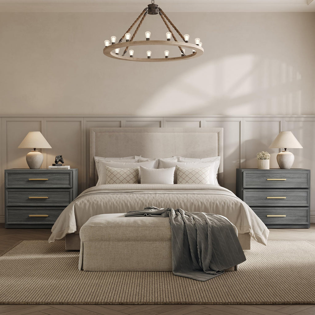 SICOTAS Oversized Night Stand Set 2 for Bedroom 31.3" Bedside Table