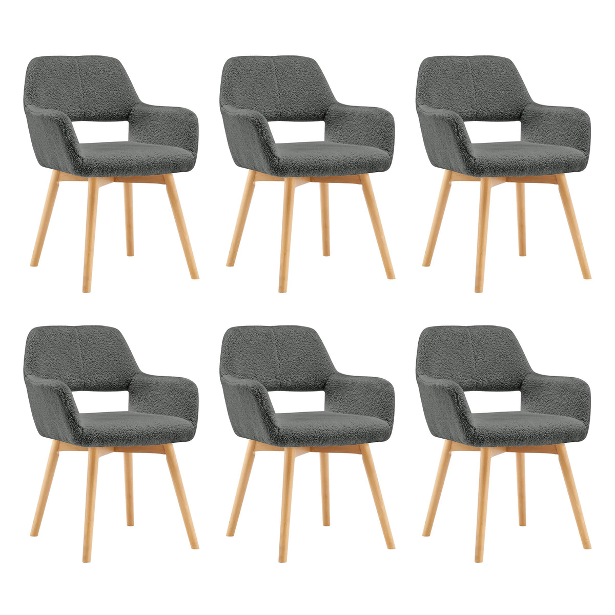 Mid Century Modern Dining Chairs Set of 2 & 4 & 6 Comfy Accent Chair Upholstered Kitchen Dining Living Room Chairs for Bedrooms Waiting Room Home Arm Desk Chair No Wheels (Beige, 2)