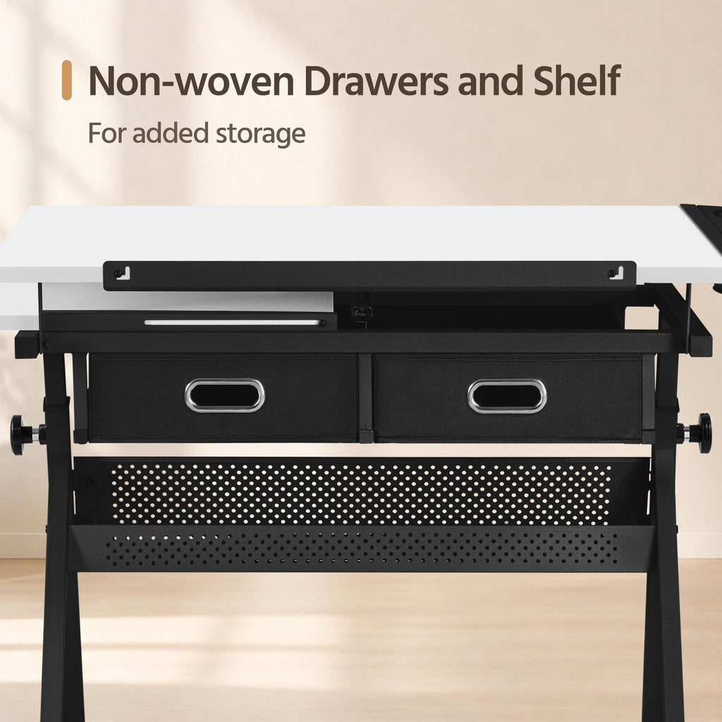 Topeakmart Drafting Table for Artists, Height Adjustable Drawing Draft Desk