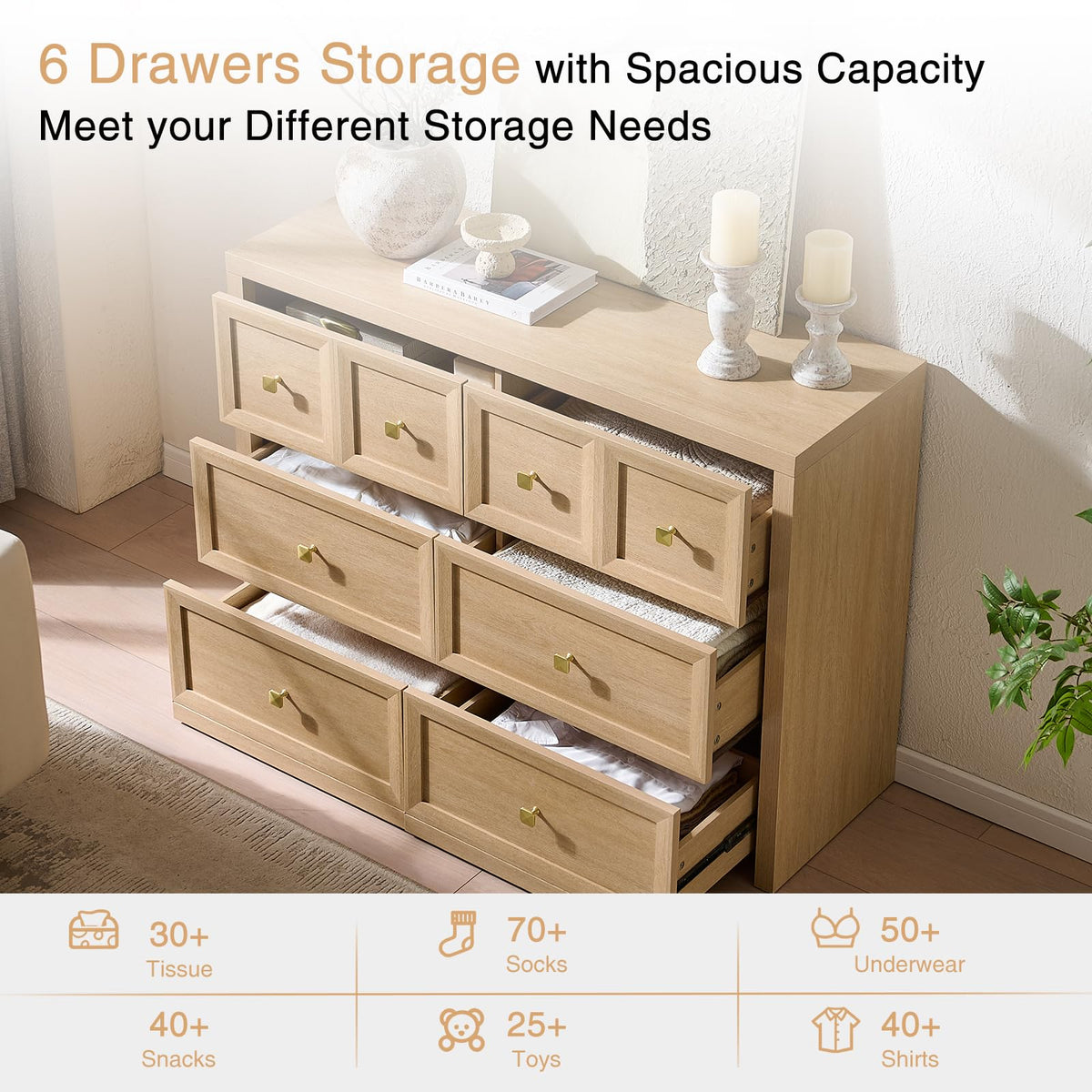 3 Drawers Nightstand Set of 2 W/Charging Station, 30.7" W King Size Bedside Table with 3 Drawers, Accent End Table W/Large Storage, Modern Wood Side Table for Bedroom,Office (2 Pieces, Gray Black)