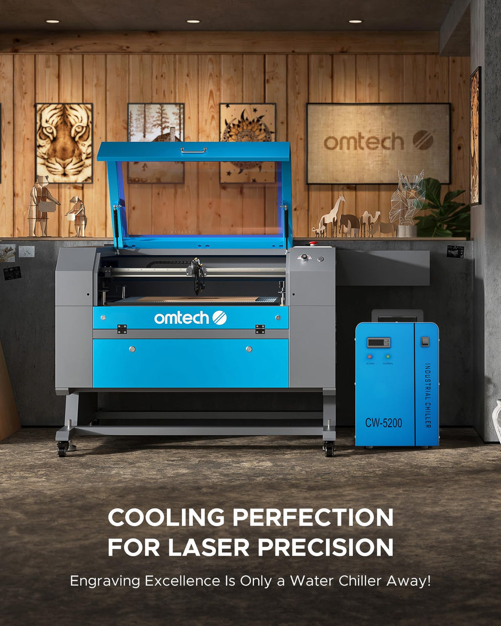 OMTech CW-5200 6L Industrial Water Chiller