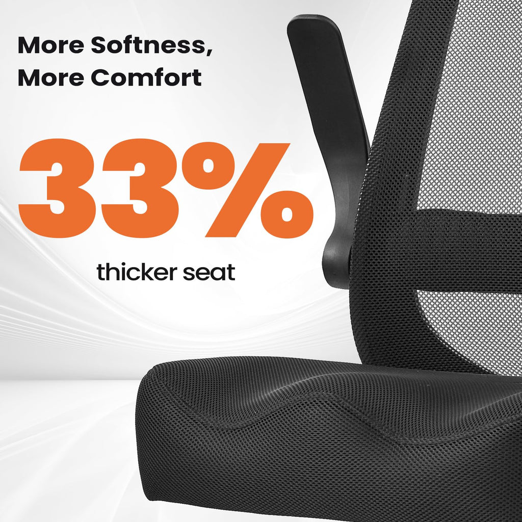 Drafting Chair Tall Office Chair for Standing Desk, Ergonomic Tall Desk Chair with Adjustable Foot Ring, Flip-Up Armrests, Lumbar Support, Swivel Rolling Task Chair for Home Office