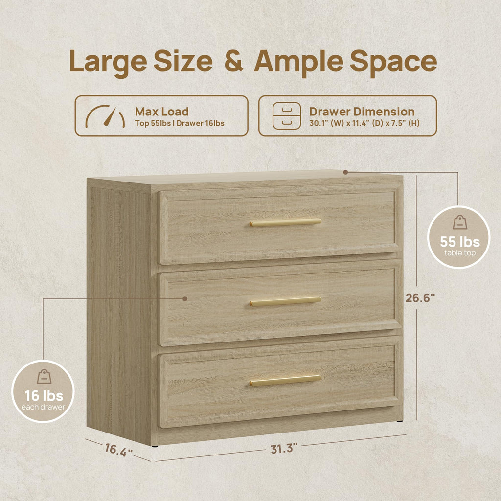 SICOTAS Oversized Night Stand Set 2 for Bedroom 31.3" Bedside Table