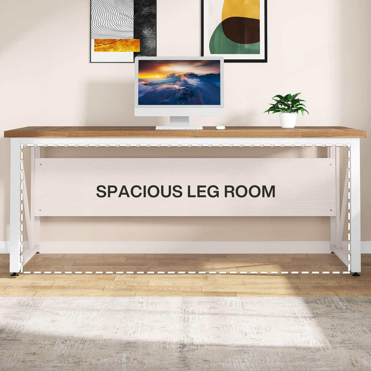 Tribesigns 55 inches Executive Desk and 43" lateral File Cabinet, L-Shaped Computer Desk Home Office Furniture with Drawers and Storage Shelves, Office Table with Cabinet
