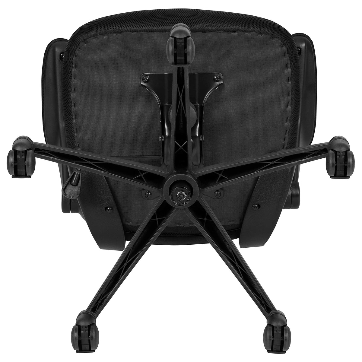 Flash Furniture Set of 4 Mid-Back Swivel Ergonomic Task Office Chairs with Flip-Up Arms, Black Mesh
