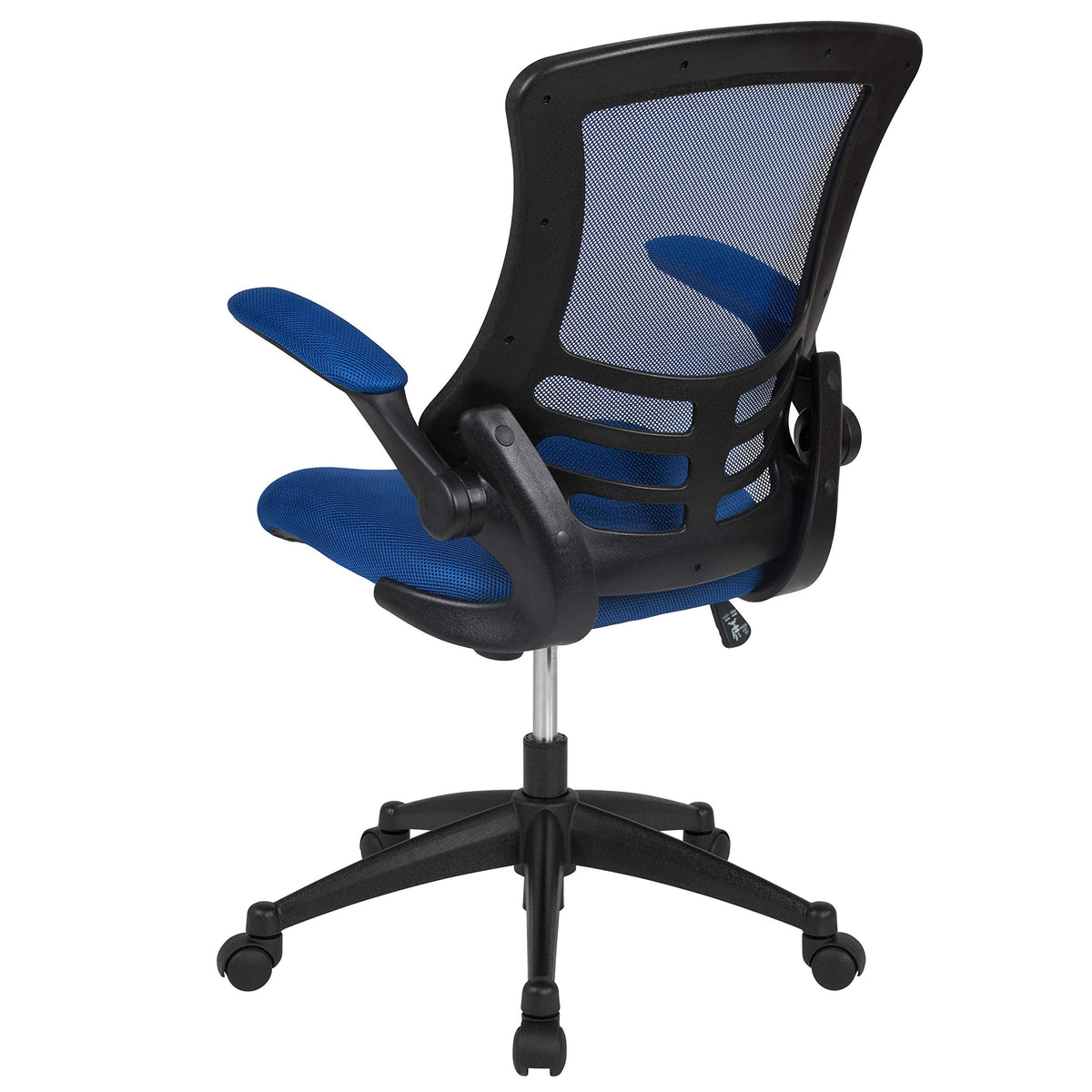 Flash Furniture Set of 4 Mid-Back Swivel Ergonomic Task Office Chairs with Flip-Up Arms, Black Mesh