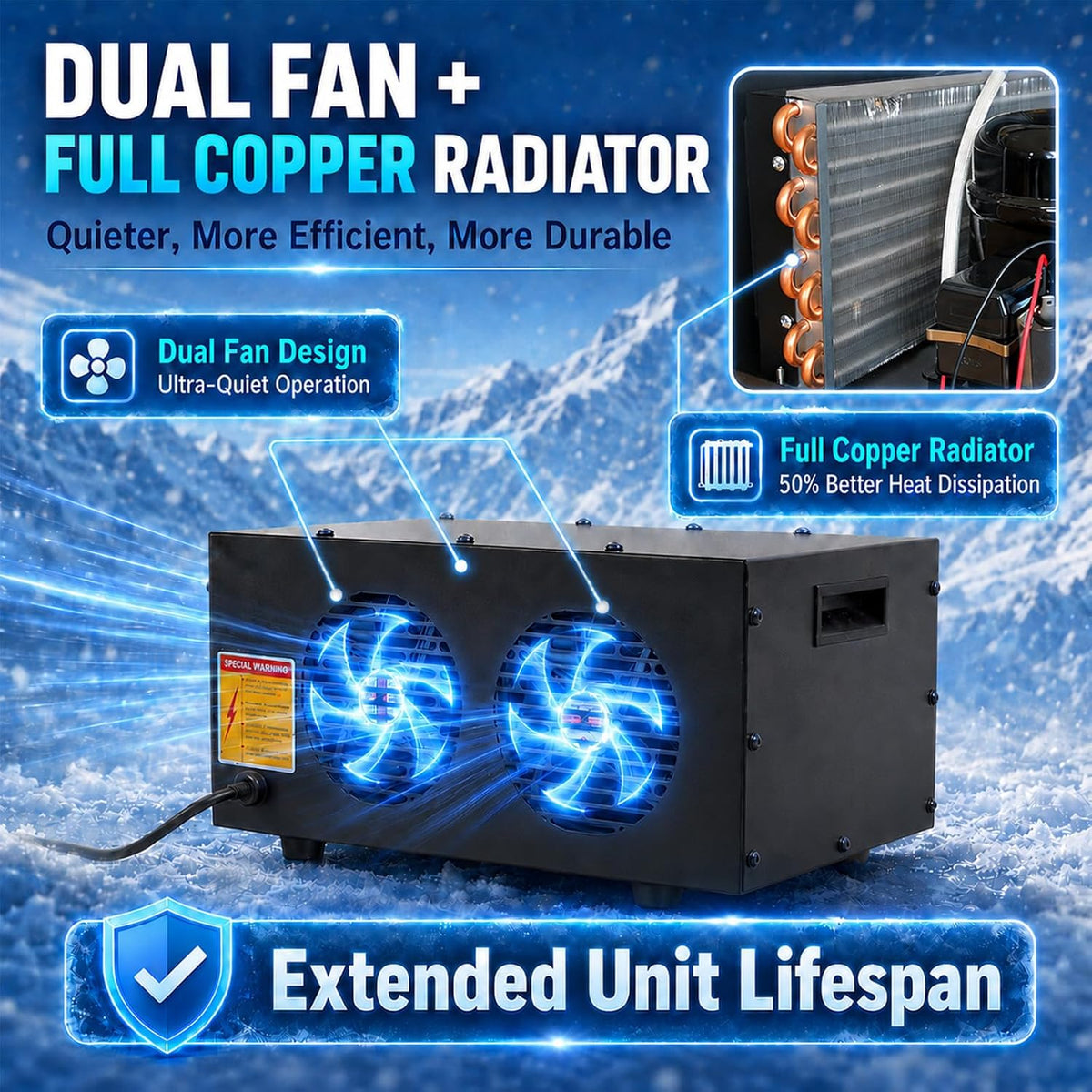 Smart 1/3 HP Cold Plunge Chiller, 37Â°F Ice Bath Water Chiller for Any Tub