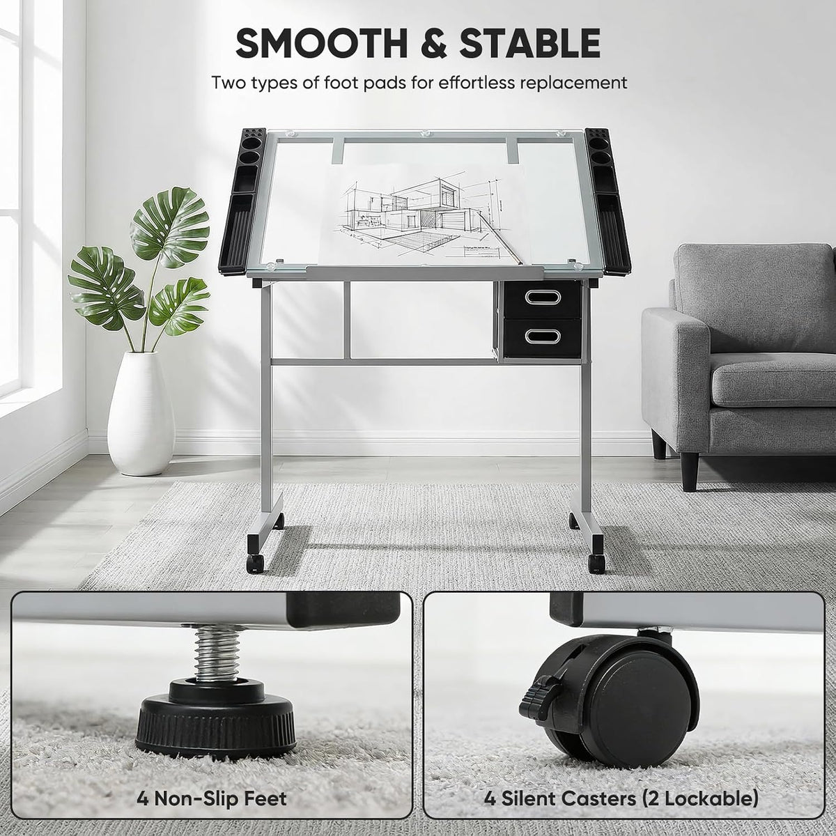 Magshion Drafting Table Adjustable Drawing Table