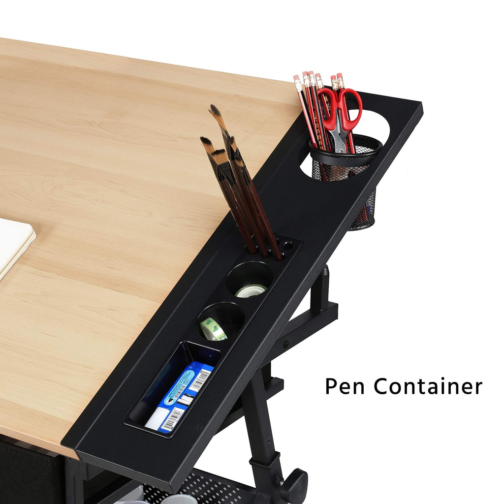 Topeakmart Drafting Table for Artists, Height Adjustable Drawing Draft Desk