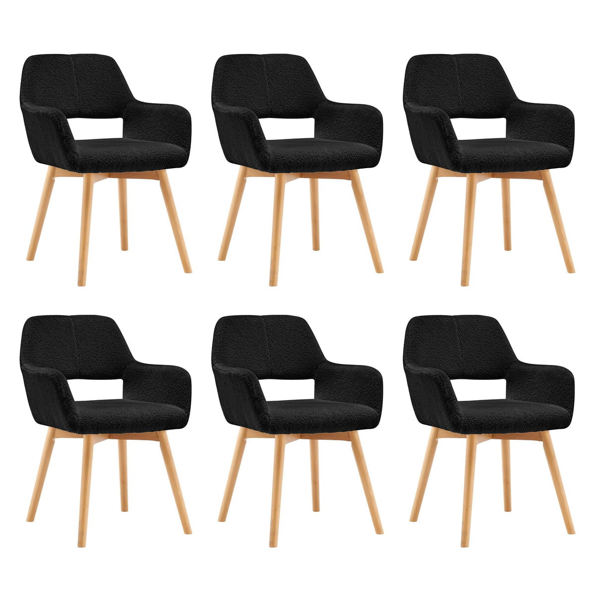 Mid Century Modern Dining Chairs Set of 2 & 4 & 6 Comfy Accent Chair Upholstered Kitchen Dining Living Room Chairs for Bedrooms Waiting Room Home Arm Desk Chair No Wheels (Beige, 2)