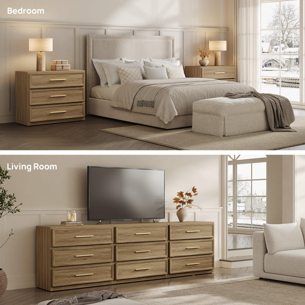SICOTAS Oversized Night Stand Set 2 for Bedroom 31.3" Bedside Table
