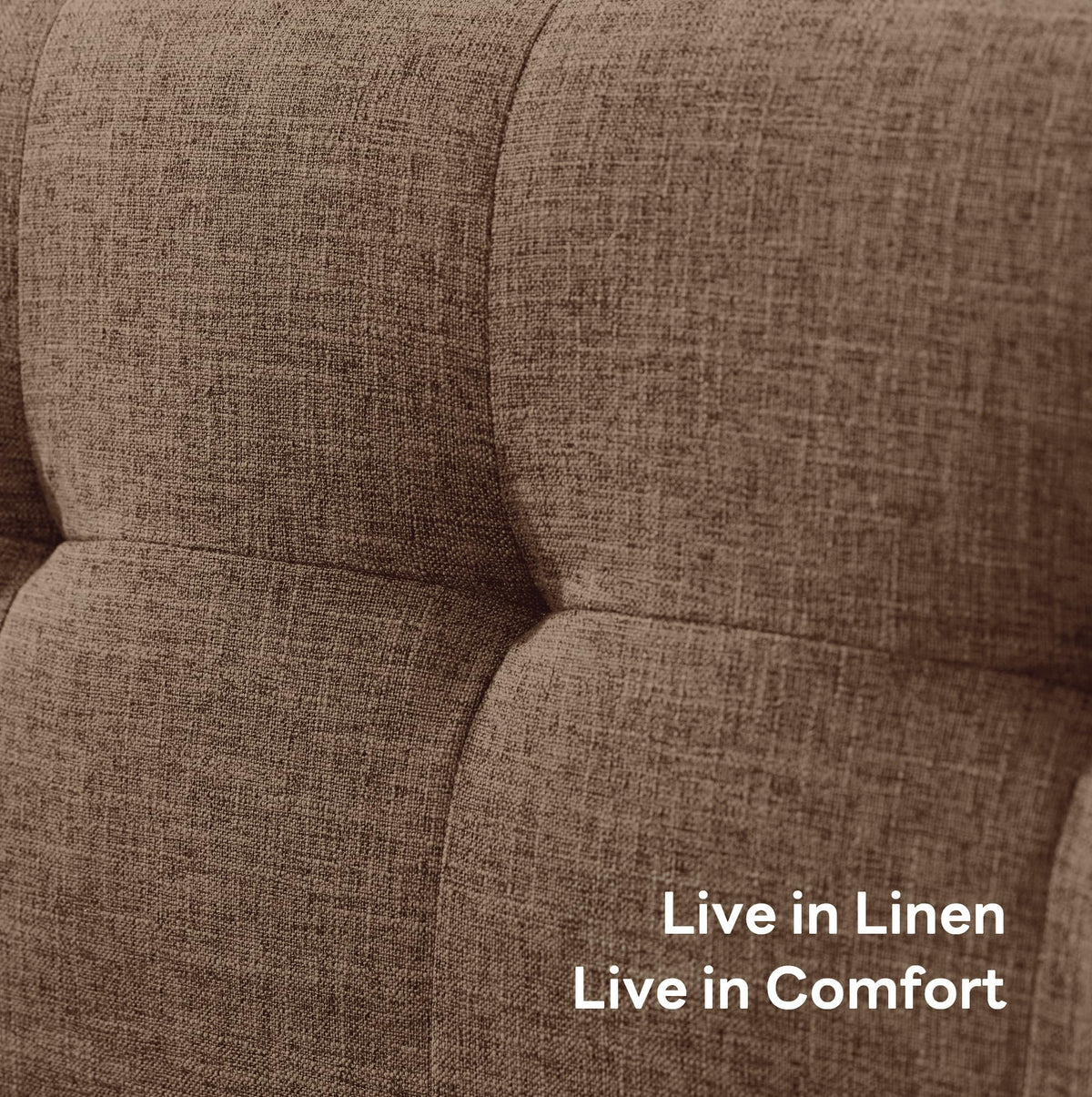 Kingfun 2 Piece Loveseat and Sofa Sets, Mid Century Modern Love Seat Couches for Living Room, Button Tufted Upholstered Furniture, Small Couch for Bedroom, Office, Beige