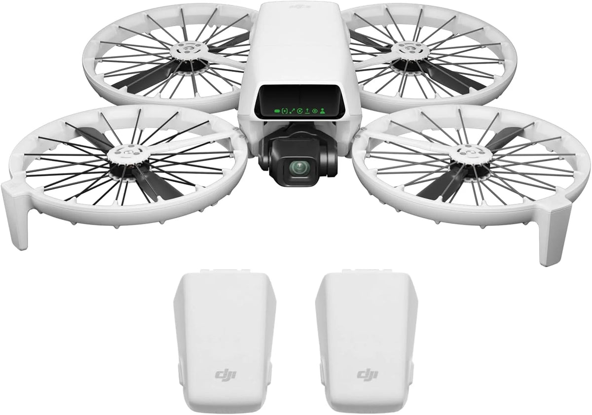 DJI Flip Combo met twee batterijen zonder scherm‑afstandsbediening, drone met 4K UHD-camera voor volwassenen, palmstart, automatische terugkeer, intelligente vlucht, 2 batterijen