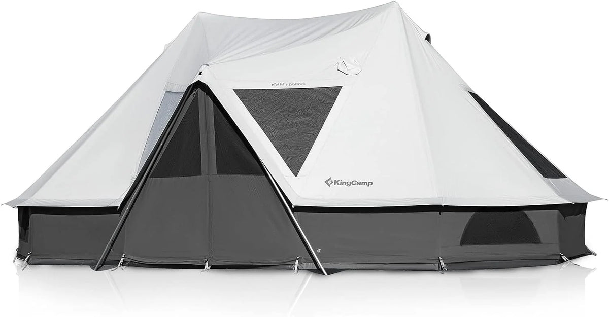 KingCamp Campingtent, 5 m, voor groepen of gezinnen, oversized ruimte voor luxe campingtent in alle seizoenen(640x420x270 cm)